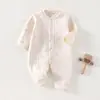 Outono e inverno acolchoado quente para bebê algodão puro algodão grau A macacão de bebê para engatinhar macacão de bebê de manga comprida