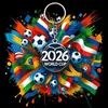 Chaveiro Pingente Bola de Futebol Copa do Mundo EUA-Canadá Atacado Mascote de Fã Transfronteiriço