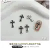 Itens Populares Transfronteiriços: Decorações de Unhas em Formato de Cruz, Liga Metálica Estilo Punk Vintage com Strass, Acessórios de Strass para Unhas DIY Usáveis