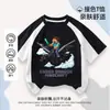 Camiseta de Verão Fina Minecraft para Meninos Manga Curta Tendência Versátil Top Infantil Meia-Manga