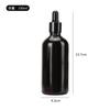 Venta al por mayor, frasco gotero de vidrio negro brillante a prueba de luz de 10 ml, 30 ml y 50 ml, frasco para aceites esenciales, envase original para cosméticos líquidos, frasco para esencias.