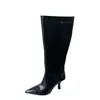 Botas Femininas de Salto Alto com Padrão de Pedra - Nova Coleção Outono-Inverno 2026