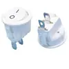 Interruptor Redondo de 3 Velocidades con Forma de Barco Kcd1 Agujero Abierto 20mm 3 Pines 3 Velocidades Blanco Interruptor Basculante Redondo Redondo Superior Abajo
