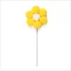Decoração de Bolo de Confeitaria Pompons Fofos para Meninas Plug-in Pequena Flor Cartão Festa de Aniversário Sobremesa Acessórios para Vestir