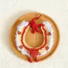 Cachecol de Ano Novo para Pet, Acessórios de Festival da Primavera para Gatos, Cachecol de Lã para Saliva de Cachorro, Cachecol de Ano Novo, Nó Chinês Vestido Estilo Chinês