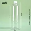 Botellas dispensadoras de plástico transparente para mascotas para cosméticos, botellas vacías dispensadoras de líquido, botellas de plástico esbeltas con tapa blanca, suministro directo desde stock