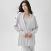 26 Nuevo de Otoño Cárdigan 100% Cachemira para Mujer, Cuello en V, Estilo Francés, Cinturón de Atar, Abrigo de Punto de Longitud Media