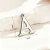 Pingentes de Letra Espelhados em Aço Inoxidável A-Z em Estoque, Cor Dourada 18K, Acessórios de 26 Letras Pingentes para Joias DIY