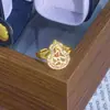 [Extrato de Abóbora Dourada] Novo Estilo Nacional Chinoiserie Anel Aberto de Abóbora Fulu Medieval para Atrair Riqueza Anel de Design de Nicho para Mulheres
