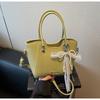 Bolso Tote Retro Transfronterizo para Viajero Nuevo Estilo Coreano Moda Bolso de Hombro de Gran Capacidad Textura Simple Cesta de Verduras