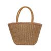 Bolsas para Mujer Transfronterizas Casuales Bolsas de Paja Tejidas a Mano para Mujer Nuevas Bolsas de Playa para Vacaciones Bolsas Portátiles tipo Cesta de Verduras
