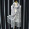 Venda Direta de Fábrica Lenço Xale de Renda Vazado Feminino de Verão com Ar Condicionado Borla Cor Sólida Grande Vermelho Roupão Peça de Roupa Externa Atacado Venda Quente