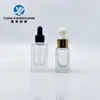 Atacado 10ml/15ml/30ml/50ml frasco quadrado de essência de canto reto conta-gotas com cabeça para cola líquida fundo quadrado espesso