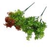 Folhas picadas de 5 pontas Erva-de-São-João grama de chifre artificial acessórios de parede de plantas grama de rabanete de veludo verde decoração de paisagem atacado