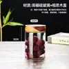 Tarro de Almacenamiento de Vidrio de Madera de Acacia Tarro para Café en Grano Té Tarro de Almacenamiento de Granos de Cocina Vidrio de Borosilicato Alto Tarro Sellado