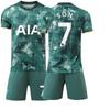 Camisa de futebol verde Sun Xingmin, segunda temporada, nº 7, Tottenham, 2425, nova, uniforme de futebol, 10, Madison Factory