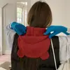 Outono e inverno novo pequeno monstro chapéu redondo orelha chapéu orelha de urso bonito de pelúcia velo chapéu quente proteção da orelha cabeçalho lei feng chapéu
