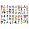 Pegatinas de Tatuaje Infantiles de Sirena, Dinosaurio, Pirata, Unicornio en Stock, Lindas Pegatinas de Tatuaje Faciales de Dibujos Animados