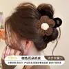 Pinza de Garra con Lazo de Flor para Mujer con Cabello Fino Otoño/Invierno Pinza de Pelo de Felpa Pinza de Tiburón para la Parte Posterior de la Cabeza Accesorio de Peinado de Alto Nivel para Recogidos