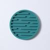 Porta-copos Popular de Silicone Transfronteiriço Redondo Espessado 10cm Base Drenante Isolado Antiderrapante para Xícara de Chá Água Coaster Universal de Mesa