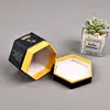 Lata Personalizada para Chá Vazia Caixa de Embalagem para Chá Preto Caixa de Presente Caixa de Sândalo Criativa Chinesa Caixa Hexagonal para Armazenamento de Chá