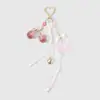 Colgante de llavero para bolso de acrílico multicolor con forma de estrella y corazón, con purpurina artificial, exquisito, lindo, de alta apariencia