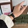 Pulseira de Couro Xiaomanyao com Superfície de Gelo Adequada para Apple Watch S10 S11 Xiaomi Huawei Gt6 Fit4 Pulseira de Couro