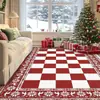 Tapete Decorativo de Natal Novo Mais Vendido Amazon Temu para Quarto e Sala de Estar, Resistente à Sujeira e ao Desgaste Tapete de Cabeceira