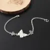 Joias Estilo Étnico Feitas à Mão Prata Miao Imitação Pulseira DIY Suporte Vazio Base para Encaixe Acabamento Borboleta Pequena Coração Ornamentos de Mão