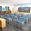 Conjunto de Mesas e Cadeiras Escolares Infantis de Aprendizagem com Altura Ajustável para Casa, Alunos do Ensino Fundamental e Médio, Aulas de Reforço - Atacado