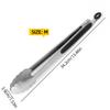Acero inoxidable 304 pinza para alimentos BBQ BBQ pinza larga accesorios hogar pinzas para pan alimentos herramientas de cocina venta al por mayor