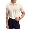 Popular Transfronterizo Talla Europea Talla Grande Camisa Polo Cuello de Solapa Manga Corta Tejido de Punto Para Hombre Seda de Hielo Verano Camiseta de Negocios Fábrica Venta al por Mayor