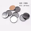 Charolas metálicas vacías, redondas y cuadradas, para maquillaje, en existencia. Sartenes de acero inoxidable para polvos, subenvasado DIY, sartenes metálicas para sombras de ojos