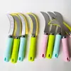 G192 Mango de Plástico Colorido Cuchillo Curvo de un Filo para Piña, Melón y Frutas, Cuchillo de Frutas de Regalo, Cuchillo para Plátanos, Tienda de Dos Yuanes