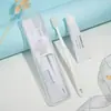 Kit de Viagem Portátil Simples com Escova de Dentes de Cerdas Macias e Pasta de Dente com Caixa, Kit de Viagem, Conjunto de Caixa para Viagem de Negócios