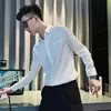 Nueva colección primavera/otoño 2026: Camisa de retazos de alta gama para hombre, de manga larga, moderna, elegante y con un diseño genial y atrevido, perfecta como top casual