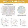 Pegatinas láser navideñas transfronterizas, pegatinas electrostáticas de copo de nieve, pegatinas de PVC para decoración de ventanas de vacaciones de invierno, pegatinas de copo de nieve para ventanas