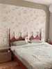 Fondo de Pared Retro Francés para Dormitorio Papel Tapiz Papel Tapiz de Lujo Ligero Flor y Pájaro Dormitorio Revestimiento de Pared de Gama Alta Mural Decorativo Sin Costuras