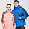 Ropa de Carga para Exteriores Tres en Uno Mono de Dos Piezas para Hombres y Mujeres Chaqueta Gruesa Cálida de Forro Polar