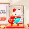 Gato de la Suerte Sosteniendo Lingotes de Oro, Gato que Mueve la Pata Automáticamente, Alimentado por Energía Solar, Estilo Chino Moderno, Decoración Pequeña para Coche, Adorno para Coche, Decoración de Oficina, Atractor de Riqueza
