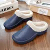 Chinelo de algodão moderno, chinelo de inverno aveludado e grosso, chinelo quente, chinelo de cozinha feminino com biqueira, chinelos de casa masculinos e femininos