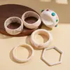 Pulsera Geométrica Redonda Europea y Americana Transfronteriza de Resina Manchada Estilo Frío Elegante Simple de Nicho de Gama Alta Pulsera Pulsera