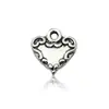 Europeos y Americanos 20 Colgantes Retro de Plata del Tíbet Corazón de Amor Colgantes de Aleación de Zinc Pendientes Collares Accesorios de Joyería Materiales