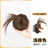 Rabo de Cavalo Baixo com Penas de Galinha, Cabeça de Bola, Extensão de Cabelo Artificial, Natural, Fofo, Coque Cabeça de Flor, Peteca, Coque Cabeça de Lâmpada, Bolsa de Cabelo, Bolsa de Peruca