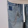 Cadena para Pantalones Popular de Amazon, Cadena de Cadera Cruzada Hip-Hop Hecha a Mano, Cadena para Pantalones de Doble Capa, Cadena para Pantalones Personalizada de Moda, Cadena para Pantalones Versátil