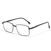 Lentes Xunge Metal Cuadrados Planos Lentes Artísticos Retro Lisos para Mujer Caja Semimetálica Lentes para Desplazamiento para Hombre