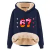 Sudadera con Capucha y Cordón de Manga Larga Holgada Casual de Gran Tamaño para Otoño e Invierno, Composito de Imitación de Algodón, Lana de Cordero, Hombro Caído