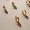 Aretes de Zircón de Moda Europeos y Americanos Cobre Chapado en Oro Real Conservación del Color Aretes Personalizados Aretes de Venta Caliente Transfronterizos Aretes