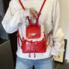 Mochila de Renda Fofa Estilo Coreano Ins 2026 Novo Estilo Mochila Fresca e Doce para Meninas Bolsa Escolar Pequena de Bolinhas