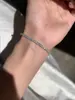 Pulseira tennis colorida de moissanita em estoque para atacado, popular no Xiaohongshu, corrente tennis de luxo leve de alta qualidade para mulheres